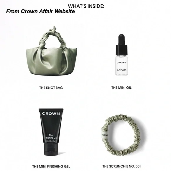 NWT: CROWN AFFAIR KNOT BAG WITH MINIS GIFT SET (O/S)
